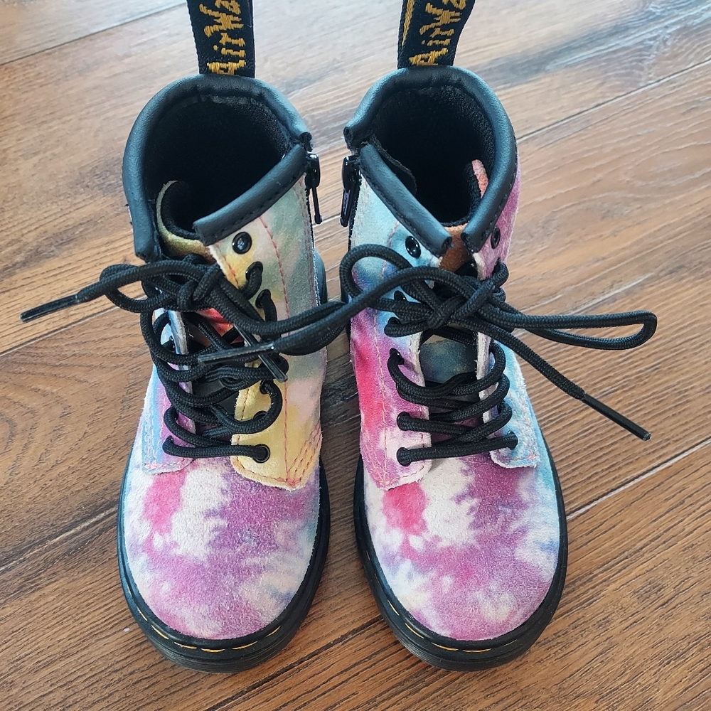 Toddler tye dye Doc Marten boots